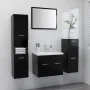 Engineered wood black bathroom furniture set by , Bathroom furniture - Ref: Foro24-3071091, Price: 269,15 €, Discount: %
