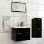 Badezimmerset aus schwarzer Ingenieurholzmasse von , Badezimmermöbel - Ref: Foro24-3071451, Preis: 248,93 €, Rabatt: %