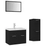 Juego de muebles de baño madera de ingeniería negro de , Muebles de baño - Ref: Foro24-3071451, Precio: 244,03 €, Descuento: %