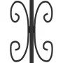 Puerta de valla punta lanza acero recubierto negro 103x120cm de , Puertas de jardín - Ref: Foro24-151089, Precio: 144,70 €, D...