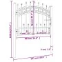 Black coated steel pointed spear fence gate 103x120cm by , garden gates - Ref: Foro24-151089, Price: 141,98 €, Discount: %