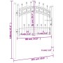 Puerta de valla punta lanza acero recubierto negro 103x120cm de , Puertas de jardín - Ref: Foro24-151089, Precio: 170,74 €, D...