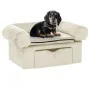 Dog sofa with cream plush drawer 75x50x38 cm by , Beds for dogs - Ref: Foro24-171082, Price: 110,38 €, Discount: %