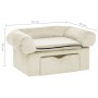 Hundesofa mit Schublade, cremefarbenes Plüsch, 75x50x38 cm. von , Betten für Hunde - Ref: Foro24-171082, Preis: 112,19 €, Rab...
