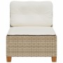 Garden sofa without armrests with beige PE rattan cushions. by , Outdoor sofas - Ref: Foro24-365907, Price: 88,03 €, Discount: %