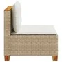 Garden sofa without armrests with beige PE rattan cushions. by , Outdoor sofas - Ref: Foro24-365907, Price: 86,16 €, Discount: %