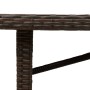 Garden table with brown PE rattan surface and glass top, measuring 190x80x75 cm. by , Garden tables - Ref: Foro24-365603, Pri...