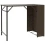 Folding 5-piece brown PE rattan garden dining set by , Garden sets - Ref: Foro24-365945, Price: 168,40 €, Discount: %