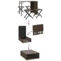 Folding 5-piece brown PE rattan garden dining set by , Garden sets - Ref: Foro24-365945, Price: 171,55 €, Discount: %