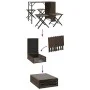Folding 5-piece brown PE rattan garden dining set by , Garden sets - Ref: Foro24-365945, Price: 168,40 €, Discount: %