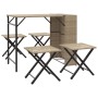 Faltbares 5-teiliges Garten-Esszimmer-Set aus beigem PE-Rattan von , Gartensets - Ref: Foro24-365947, Preis: 171,95 €, Rabatt: %