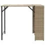 Folding 5-piece beige PE rattan garden dining set by , Garden sets - Ref: Foro24-365947, Price: 168,40 €, Discount: %