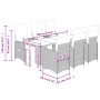 Garden table and chairs set, 7 pieces with brown PE rattan cushions. by , Garden sets - Ref: Foro24-3277193, Price: 914,16 €,...