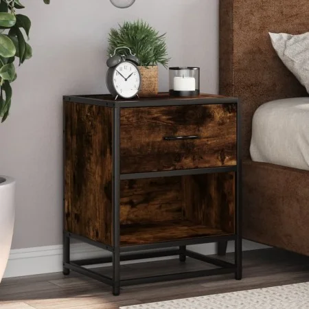 Bedside tables 2 units smoked oak engineered wood 40x31x50 cm by , Nightstands - Ref: Foro24-848689, Price: 73,35 €, Discount: %