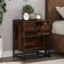 Bedside tables 2 units smoked oak engineered wood 40x31x50 cm by , Nightstands - Ref: Foro24-848689, Price: 73,35 €, Discount: %