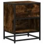 Bedside tables 2 units smoked oak engineered wood 40x31x50 cm by , Nightstands - Ref: Foro24-848689, Price: 73,35 €, Discount: %