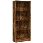 Engineered wood smoked oak bookshelf 60x24x143 cm by , Bookcases and shelves - Ref: Foro24-857816, Price: 61,78 €, Discount: %