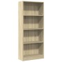 Estantería de madera de ingeniería roble Sonoma 60x24x143 cm de , Librerías y estanterías - Ref: Foro24-857814, Precio: 57,54...