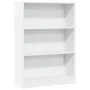 Engineered wood white shelf 80x24x109 cm by , Bookcases and shelves - Ref: Foro24-857835, Price: 52,26 €, Discount: %