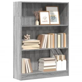 Engineered wood bookshelf in Sonoma gray, 80x24x109 cm. by , Bookcases and shelves - Ref: Foro24-857840, Price: 49,28 €, Disc...