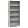 Regal aus grauem Betonholz 80x24x176 cm von , Bücherregale und Regale - Ref: Foro24-857856, Preis: 66,36 €, Rabatt: %