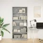 Estantería de madera de ingeniería gris hormigón 80x24x176 cm de , Librerías y estanterías - Ref: Foro24-857856, Precio: 67,8...