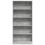 Regal aus grauem Betonholz 80x24x176 cm von , Bücherregale und Regale - Ref: Foro24-857856, Preis: 66,36 €, Rabatt: %
