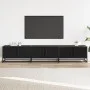 TV stand made of black engineered wood 210x35x41 cm by , TV Furniture - Ref: Foro24-3300790, Price: 146,65 €, Discount: %