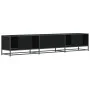 TV stand made of black engineered wood 210x35x41 cm by , TV Furniture - Ref: Foro24-3300790, Price: 146,65 €, Discount: %
