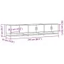 TV stand made of black engineered wood 210x35x41 cm by , TV Furniture - Ref: Foro24-3300790, Price: 146,65 €, Discount: %