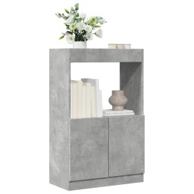 Ingenieurholz-Sideboard in Betongrau 63x33x100 cm von , Bücherregale und Regale - Ref: Foro24-855100, Preis: 62,23 €, Rabatt: %