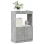 Aparador de madera de ingeniería gris hormigón 63x33x100 cm de , Librerías y estanterías - Ref: Foro24-855100, Precio: 59,65 ...