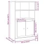 Aparador de madera de ingeniería envejecido 60x35,5x103,5 cm de , Aparadores - Ref: Foro24-857147, Precio: 79,56 €, Descuento: %