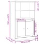Aparador de madera de ingeniería envejecido 60x35,5x103,5 cm de , Aparadores - Ref: Foro24-857147, Precio: 80,15 €, Descuento: %