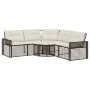 L-shaped garden sofa with cushions and footrest, made of brown PE rattan by , Outdoor sofas - Ref: Foro24-365894, Price: 351,...
