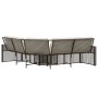 Gartensofa in L-Form mit Kissen und Fußhocker aus braunem PE-Rattan. von , Outdoor-Sofas - Ref: Foro24-365894, Preis: 358,10 ...