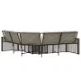 L-shaped garden sofa with cushions and footrest, made of brown PE rattan by , Outdoor sofas - Ref: Foro24-365894, Price: 351,...
