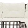 L-shaped garden sofa with cushions and footrest, made of brown PE rattan by , Outdoor sofas - Ref: Foro24-365894, Price: 351,...