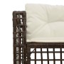 Gartensofa in L-Form mit Kissen und Fußhocker aus braunem PE-Rattan. von , Outdoor-Sofas - Ref: Foro24-365894, Preis: 358,10 ...