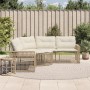 L-förmiges Gartensofa mit Kissen und Hocker aus beigem PE-Rattan. von , Outdoor-Sofas - Ref: Foro24-365896, Preis: 358,10 €, ...