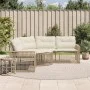 L-shaped garden sofa with beige PE rattan cushions and footstool by , Outdoor sofas - Ref: Foro24-365896, Price: 351,26 €, Di...