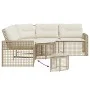 L-shaped garden sofa with beige PE rattan cushions and footstool by , Outdoor sofas - Ref: Foro24-365896, Price: 351,26 €, Di...