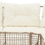 L-förmiges Gartensofa mit Kissen und Hocker aus beigem PE-Rattan. von , Outdoor-Sofas - Ref: Foro24-365896, Preis: 358,10 €, ...