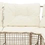 L-shaped garden sofa with beige PE rattan cushions and footstool by , Outdoor sofas - Ref: Foro24-365896, Price: 351,26 €, Di...