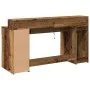 Schreibtisch mit LED-Beleuchtung, verwittertes Holz, 160x55x91 cm. von , Schreibtische - Ref: Foro24-3309436, Preis: 187,20 €...