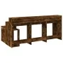 Schreibtisch mit LED-Beleuchtung, Eichenholz in Raucheiche-Optik, 200x104x91cm. von , Schreibtische - Ref: Foro24-3309469, Pr...