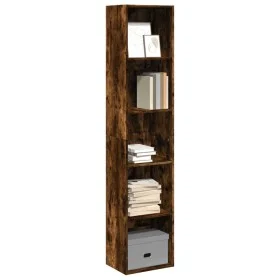 Engineered wood smoked oak bookshelf 40x30x189 cm by , Bookcases and shelves - Ref: Foro24-857889, Price: 55,15 €, Discount: %