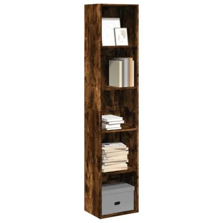 Engineered wood smoked oak bookshelf 40x30x189 cm by , Bookcases and shelves - Ref: Foro24-857889, Price: 55,15 €, Discount: %