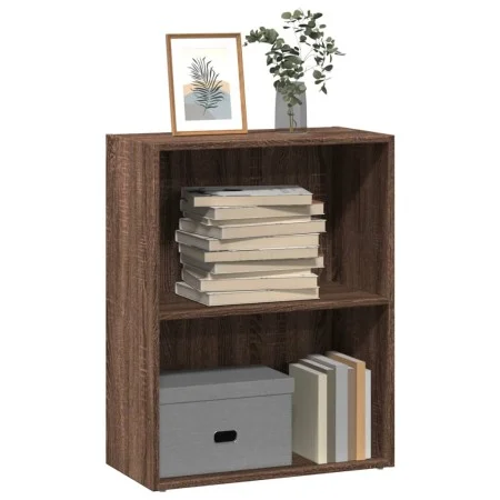 Engineered wood brown oak bookshelf 60x30x77 cm by , Bookcases and shelves - Ref: Foro24-857896, Price: 35,43 €, Discount: %