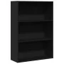 Schwarzes Regal aus Ingenieurholz 80x30x114 cm von , Bücherregale und Regale - Ref: Foro24-857932, Preis: 60,10 €, Rabatt: %